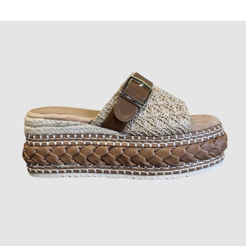 NEW NEKANE NKN women's selentia platform sandals in camel